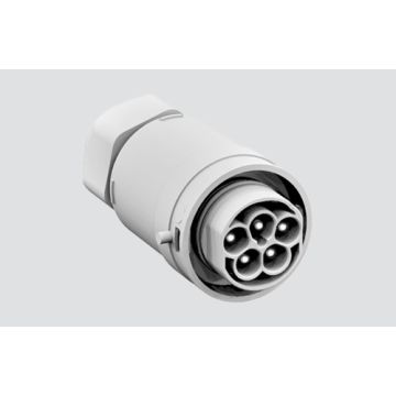Schnellverbinder IP66/67 4P+T Steckerteil grau