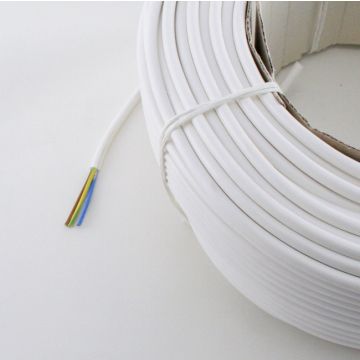 Kabel rund 3x0.75mm weiss 100m