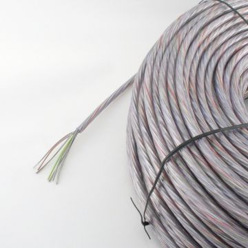Kabel rund 7x0.75mm2 transparent Ø6.8mm 100m
