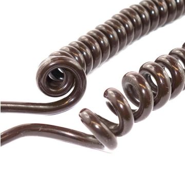 Spiralkabel 2x0.75mm2 PVC braun
