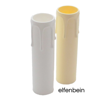 Kerzenhülse für E14-Fassung Lg. 105mm elfenbein