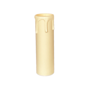 Kerzenhülse für E14-Kerzenfassung mit Tropfen Lg. 85mm elfenbein