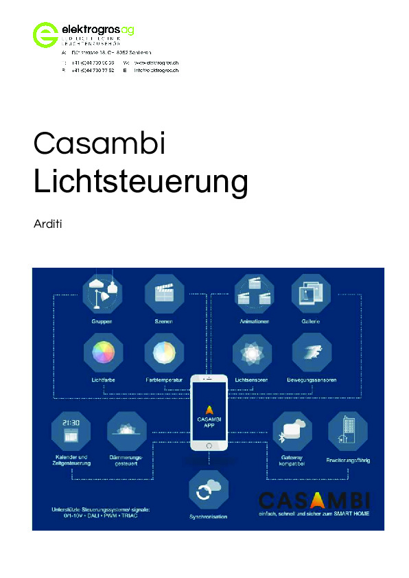 ARDITI CASAMBI Lichtsteuerung